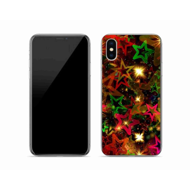 Zselés borítás mmCase iPhone XS készülékhez - színes csillagok