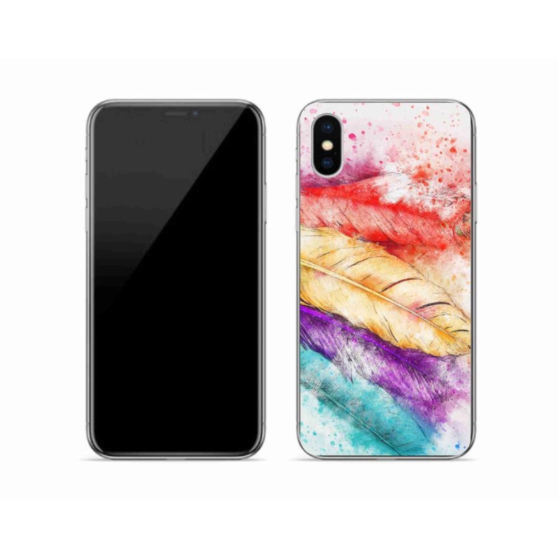 Zselés borítás mmCase iPhone XS készülékhez - színes toll