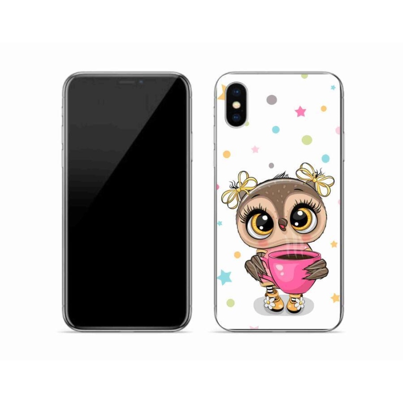 Gél borítás mmCase iPhone XS készülékhez - rajzfilm bagoly