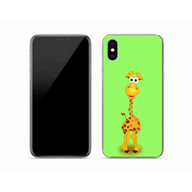 Zselés borítás mmCase iPhone XS készülékhez - rajzfilm zsiráf