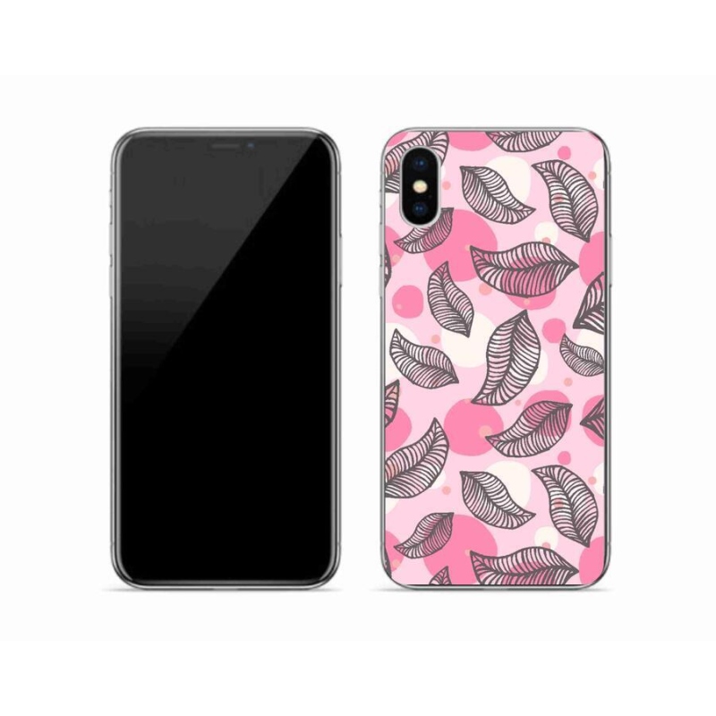 Gél borítás mmCase iPhone XS készülékhez - rajzfilmes hulló levelek