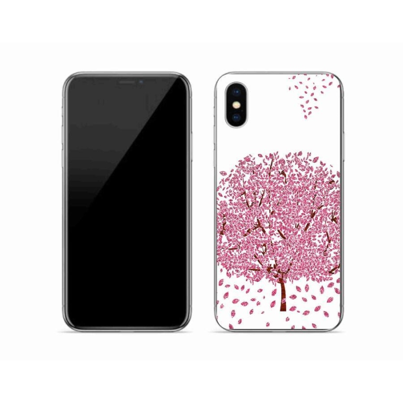 Zselés borítás mmCase iPhone XS készülékhez - rajzfilmfa levelekkel