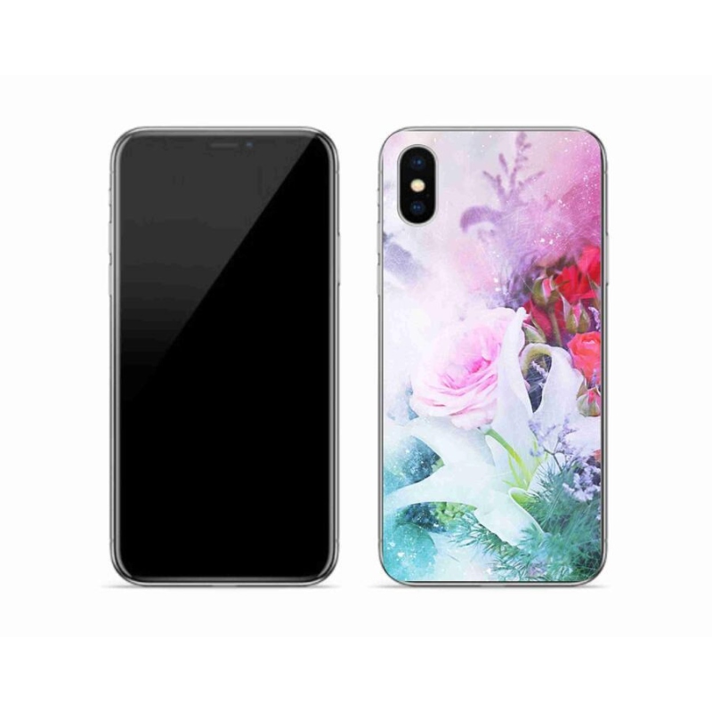 Gél borítás mmCase iPhone XS készülékhez - virágok 4