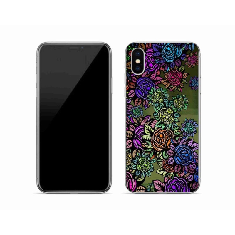 Gél borítás mmCase iPhone XS készülékhez - virágok 6