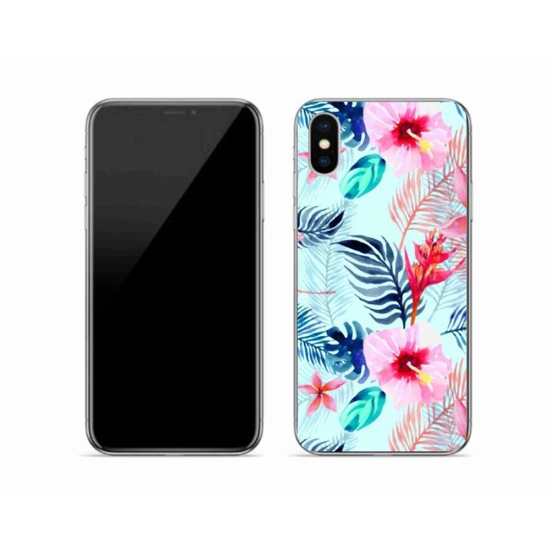 Zselés borítás mmCase iPhone XS készülékhez - virágok
