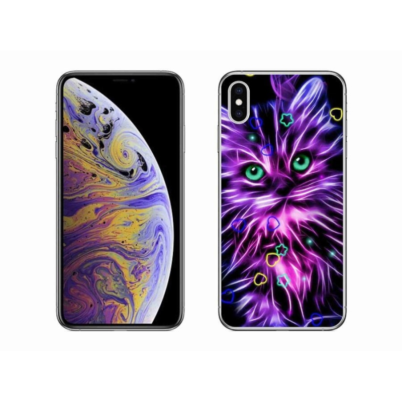 Gél borítás mmCase iPhone XS Max készülékhez - absztrakt macska