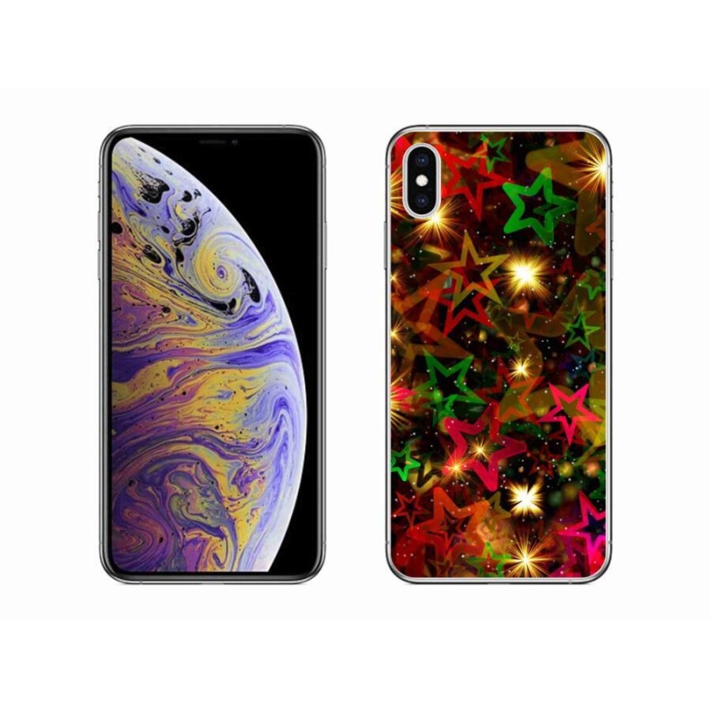 Zselés borítás mmCase iPhone XS Max készülékhez - színes csillagok