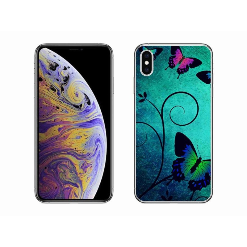 Zselés borítás mmCase iPhone XS Max készülékhez - színes pillangók