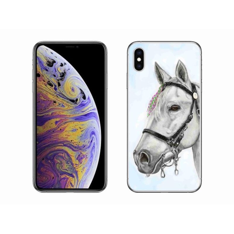 Zselés borítás mmCase iPhone XS Max készülékhez - fehér ló 1