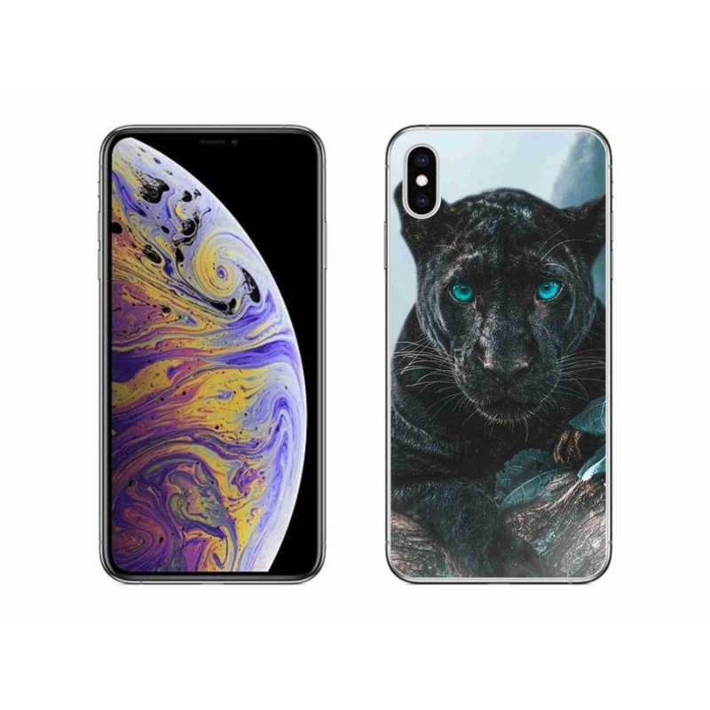 Zselés borítás mmCase iPhone XS Max készülékhez - fekete párduc