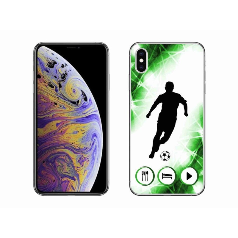 Gél borítás mmCase iPhone XS Max készülékhez - futballista