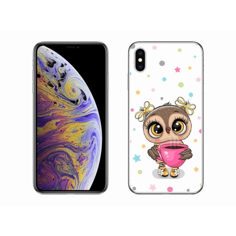 Gél borítás mmCase iPhone XS Max készülékhez - rajzfilm bagoly