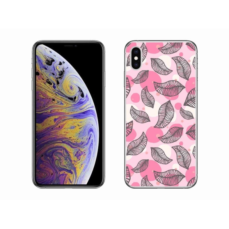 Zselés borítás mmCase iPhone XS Max készülékhez - rajzfilmes hulló levelek