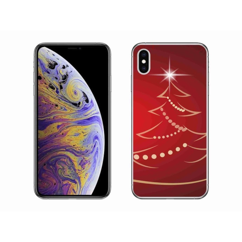 Gél borítás mmCase iPhone XS Max készülékhez - karácsonyfa karikatúra