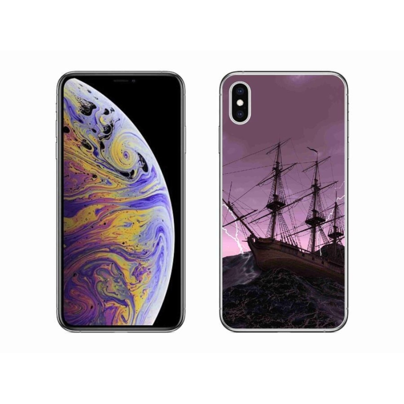 Zselés borítás mmCase iPhone XS Max készülékhez - hajó a viharban