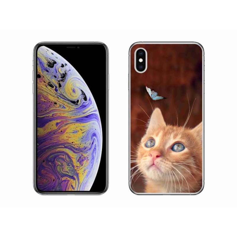 Gél borítás mmCase iPhone XS Max készülékhez - pillangó és cica