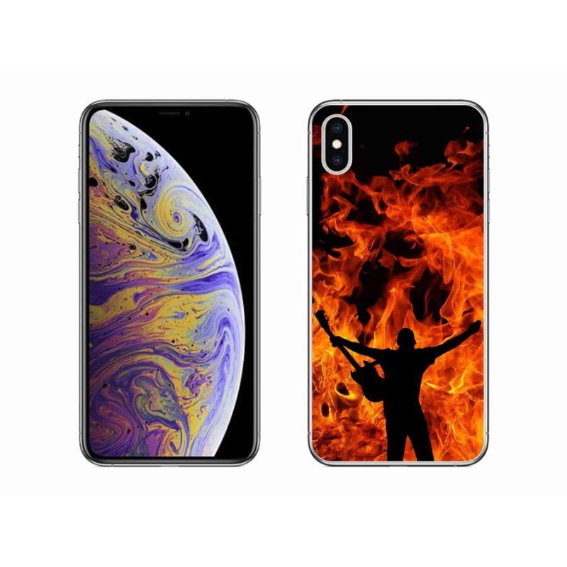 Gél borítás mmCase iPhone XS Max készülékhez - zenész és tűz