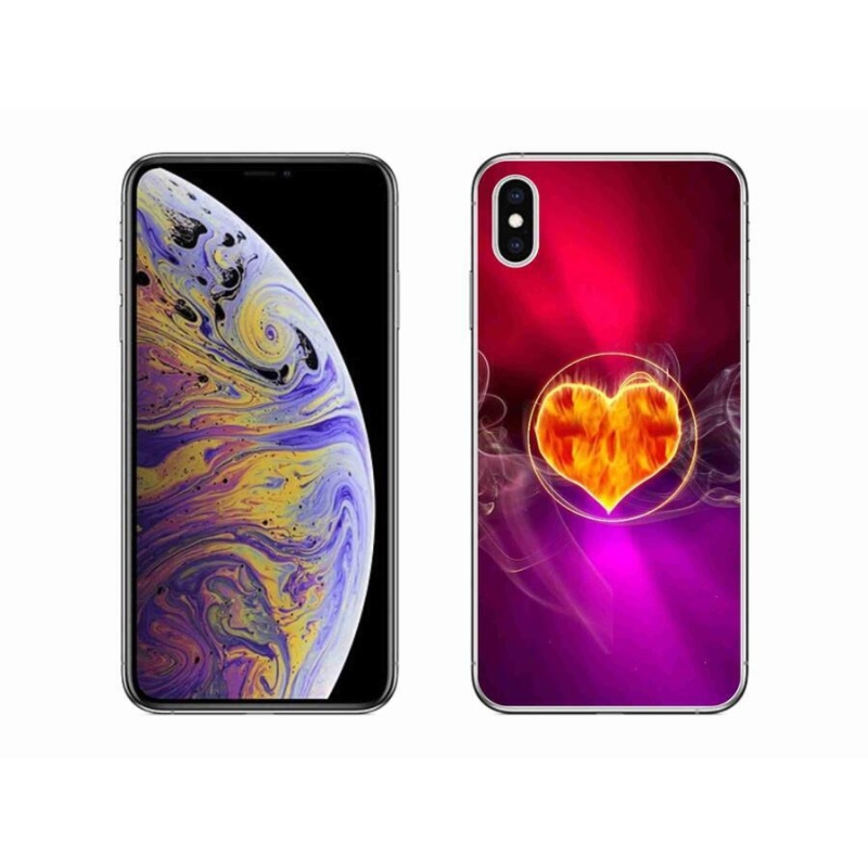Gél borítás mmCase iPhone XS Max készülékhez - tüzes szív