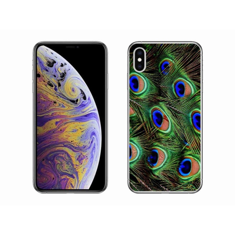 Zselés borítás mmCase iPhone XS Max készülékhez - pávatoll