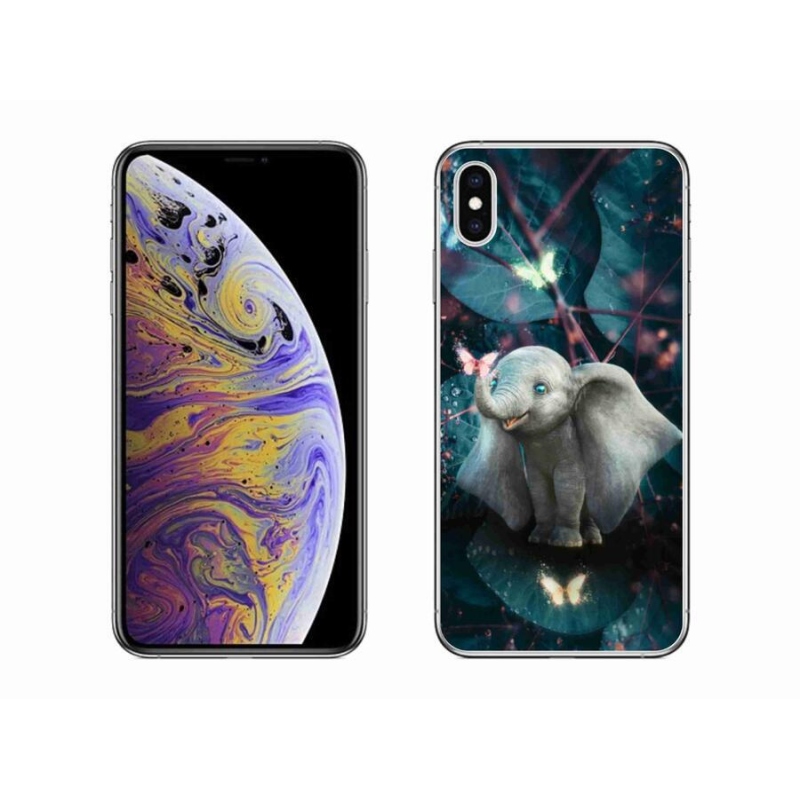 Gél borítás mmCase iPhone XS Max készülékhez - aranyos elefánt