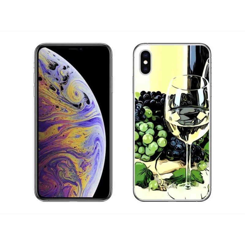 Zselés borítás mmCase iPhone XS Max készülékhez - pohár bor