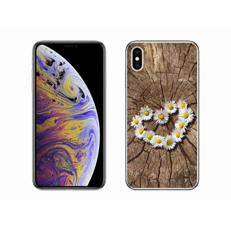 Zselés borítás mmCase iPhone XS Max készülékhez - százszorszépek szíve