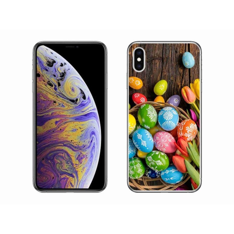 Zselés borítás mmCase iPhone XS Max készülékhez - Húsvéti tojások