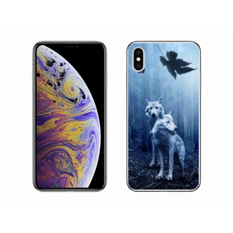 Zselés borítás mmCase iPhone XS Max készülékhez - farkasok az erdőben