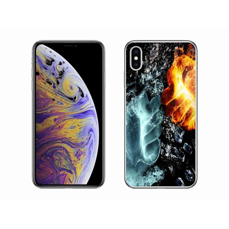 Zselés borítás mmCase iPhone XS Max készülékhez - víz és tűz