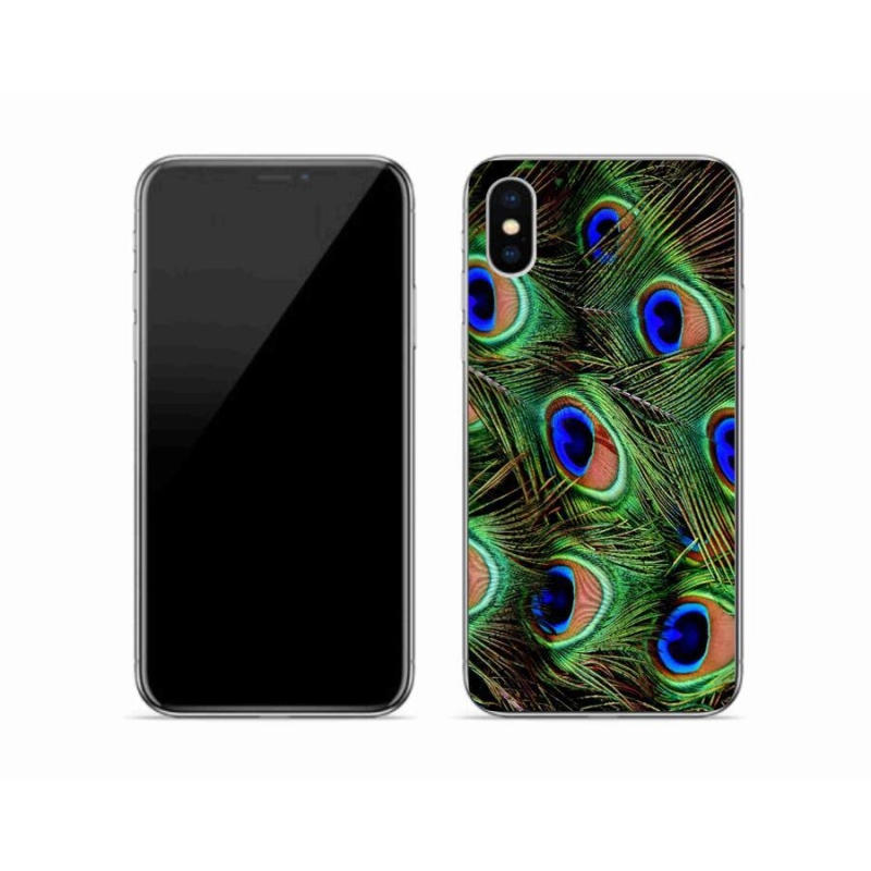 Zselés borítás mmCase iPhone XS készülékhez - pávatoll