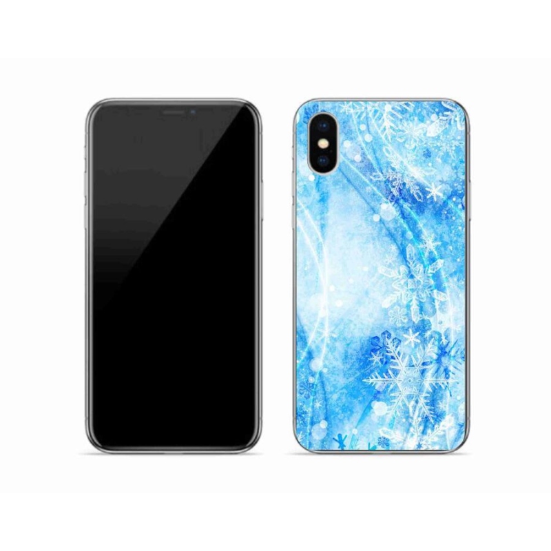 Gél borítás mmCase iPhone XS készülékhez - hópelyhek
