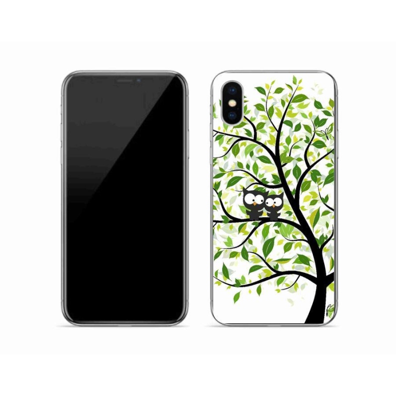 Zselés borítás mmCase iPhone XS készülékhez - baglyok a fán