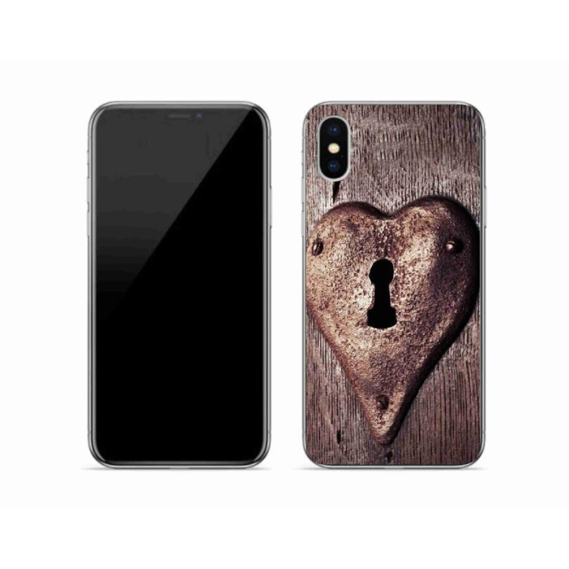 Zselés borítás mmCase iPhone XS készülékhez - szív alakú zár