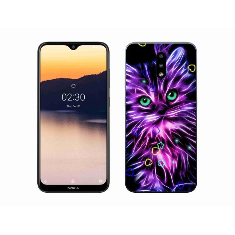 Zselés borító mmCase a Nokia 2.3 készülékhez - absztrakt macska