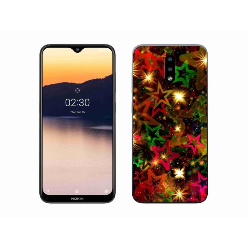 Gél borító mmCase mobiltelefonhoz Nokia 2.3 - színes csillagok