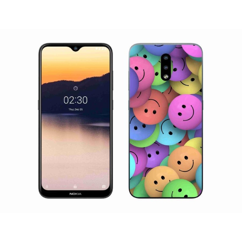 Zselés borító mmCase mobiltelefonhoz Nokia 2.3 - színes smiley-k