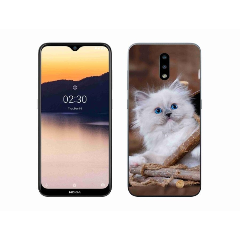 Zselés borítás mmCase Nokia 2.3 készülékhez - fehér cica