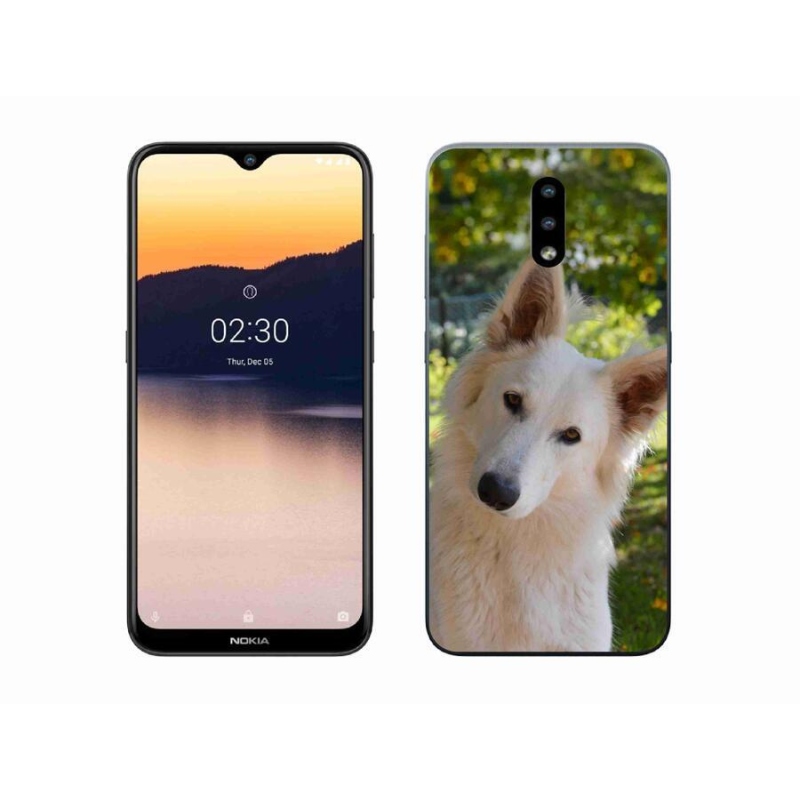 Zselés borítás mmCase a Nokia 2.3 készülékhez - fehér svájci juhász 1