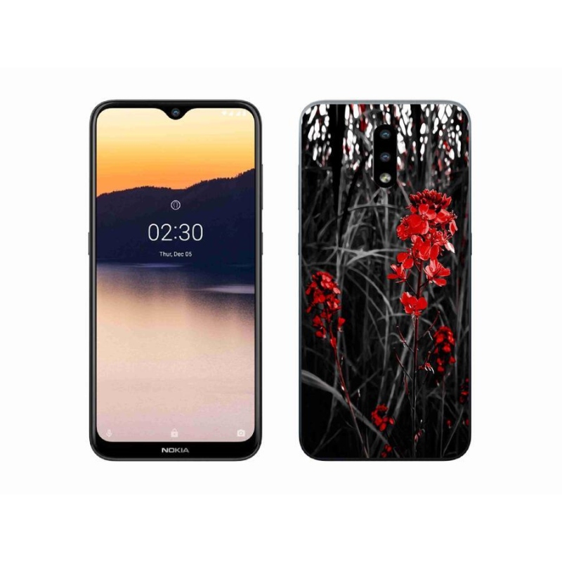 Zselés borító mmCase Nokia 2.3 - piros növényhez
