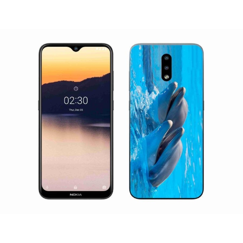 Zselés borítás mmCase mobiltelefonhoz Nokia 2.3 - delfinek