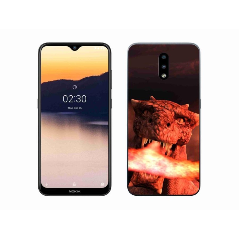 Gél védőhuzat mmCase mobiltelefonhoz Nokia 2.3 - sárkány