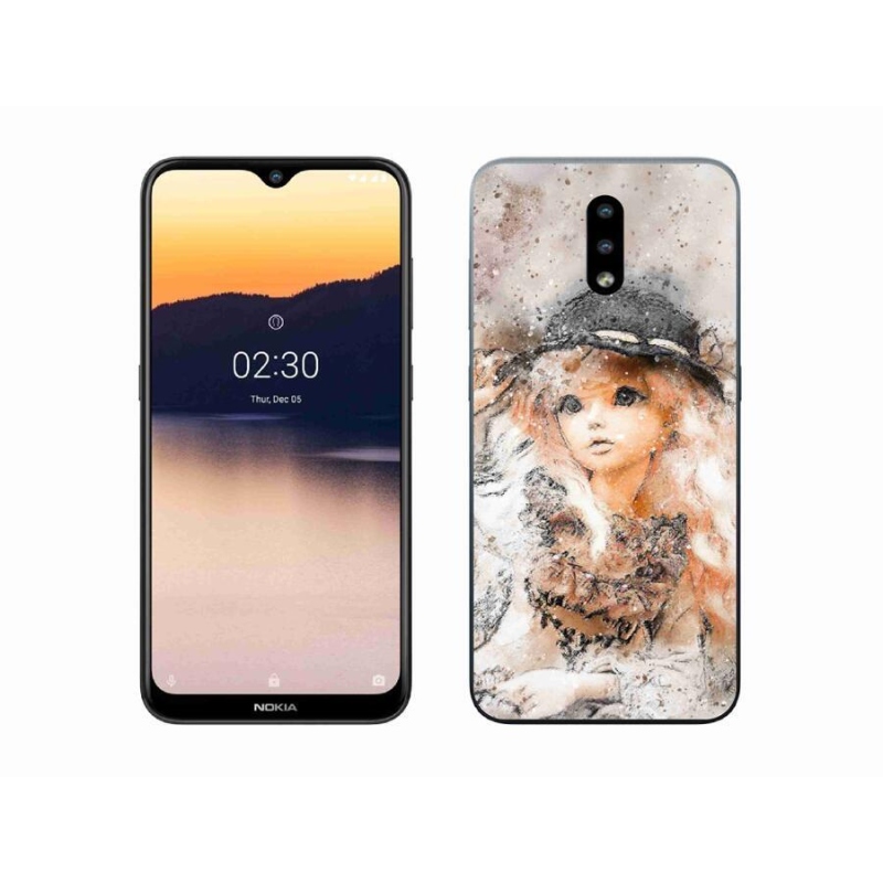 Zselés borító mmCase mobiltelefonhoz Nokia 2.3 - lány kalappal