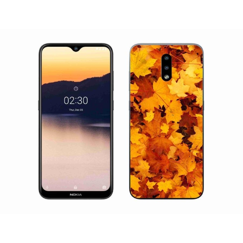 Zselés borító mmCase a Nokia 2.3 készülékhez - juharlevelek