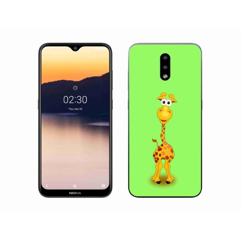 Zselés borító mmCase mobiltelefonhoz Nokia 2.3 - rajzfilm zsiráf