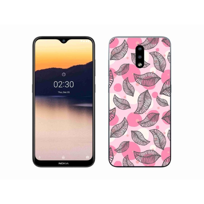 Zselés borító mmCase mobiltelefonhoz Nokia 2.3 - rajzfilm hulló levelek