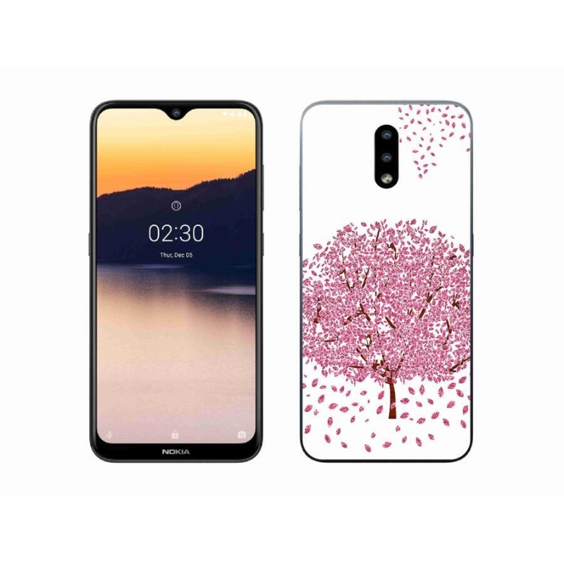 Gél borító mmCase mobiltelefonhoz Nokia 2.3 - rajzfilmfa levelekkel