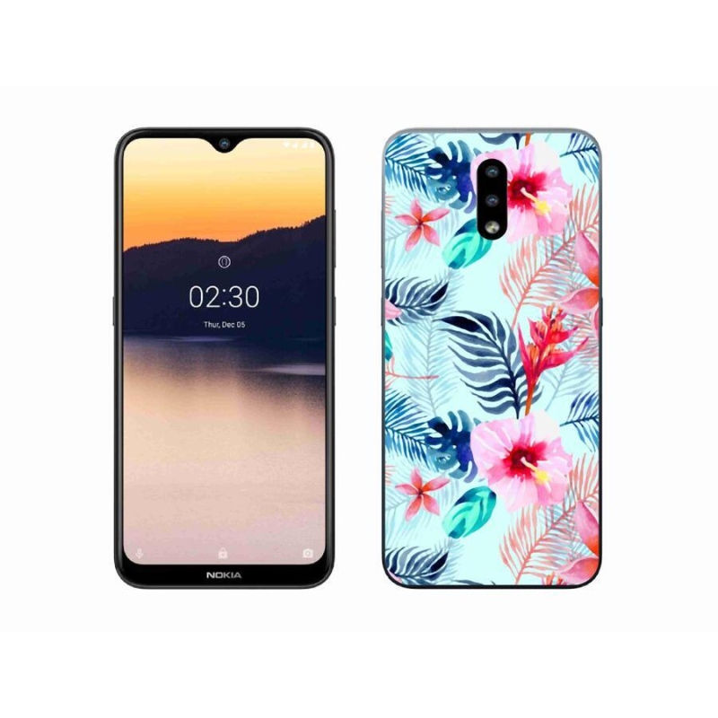 Zselés borítás mmCase mobiltelefonhoz Nokia 2.3 - virágok