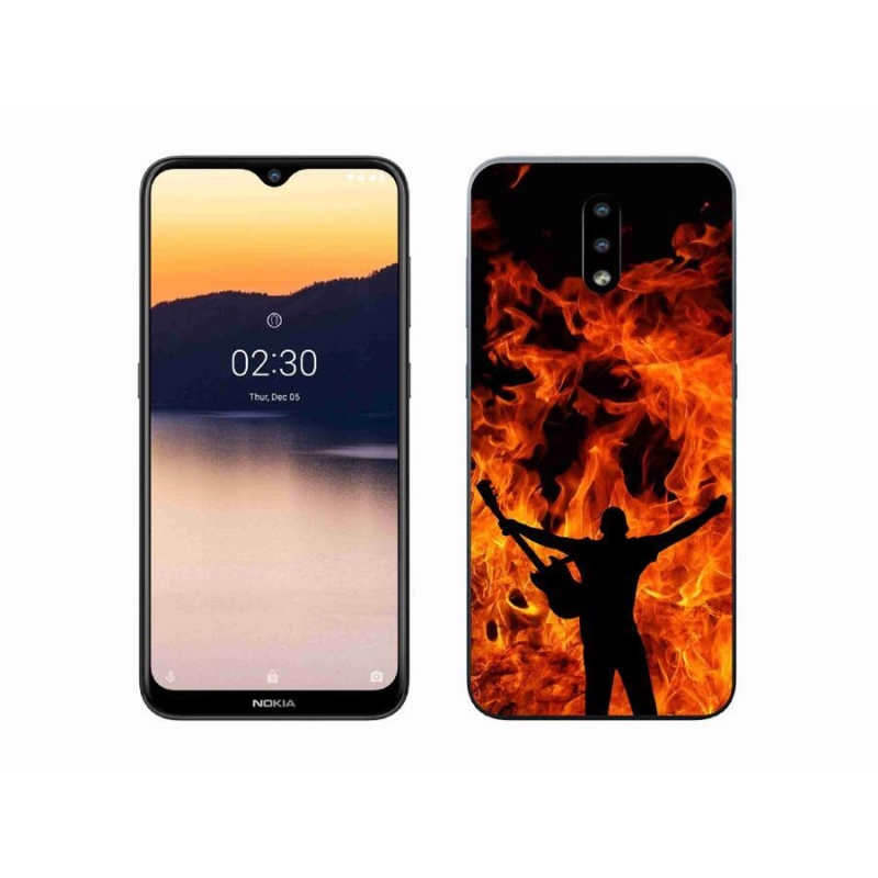 Zselés borító mmCase mobil Nokia 2.3 - zenész és tűz