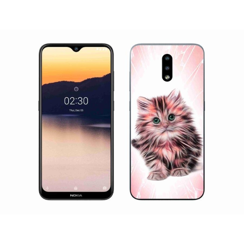 Zselés borító mmCase mobiltelefonhoz Nokia 2.3 - aranyos cica