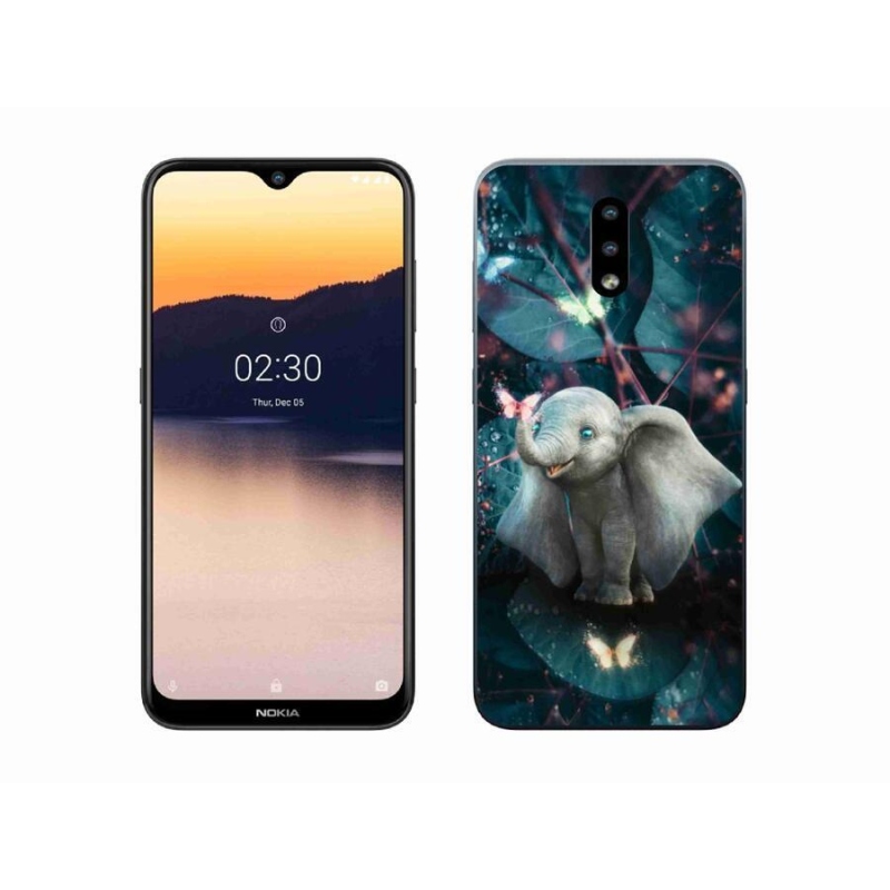 Zselés borító mmCase mobiltelefonhoz Nokia 2.3 - aranyos elefánt